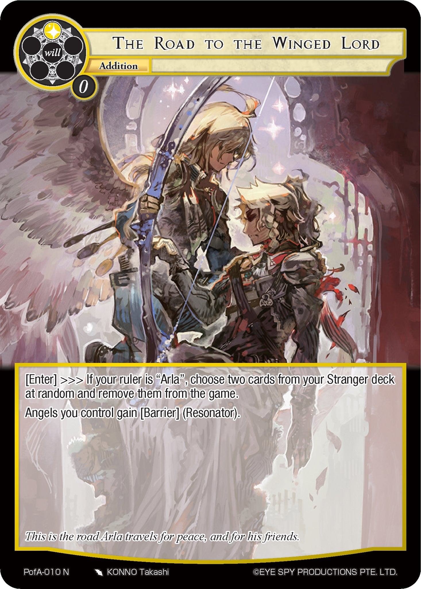 The Road to the Winged Lord (PofA-010) [Alice Origin IV: Prologue of Attoractia] | Jomio and Rueliete's Cards and Comics