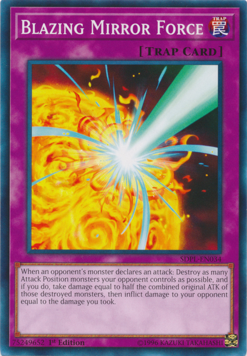 Blazing Mirror Force [SDPL-EN034] Common | Jomio and Rueliete's Cards and Comics