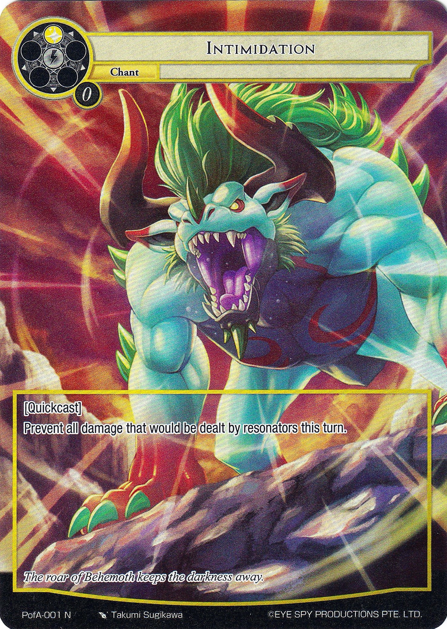 Intimidation (Full Art) (PofA-001) [Alice Origin IV: Prologue of Attoractia] | Jomio and Rueliete's Cards and Comics
