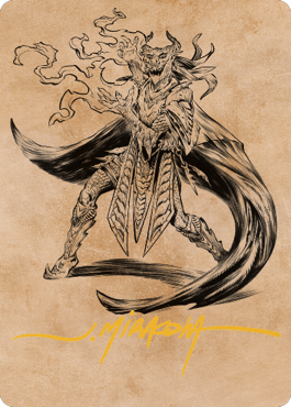 Livaan, Cultist of Tiamat Art Card (Gold-Stamped Signature) [Commander Legends: Battle for Baldur's Gate Art Series] | Jomio and Rueliete's Cards and Comics