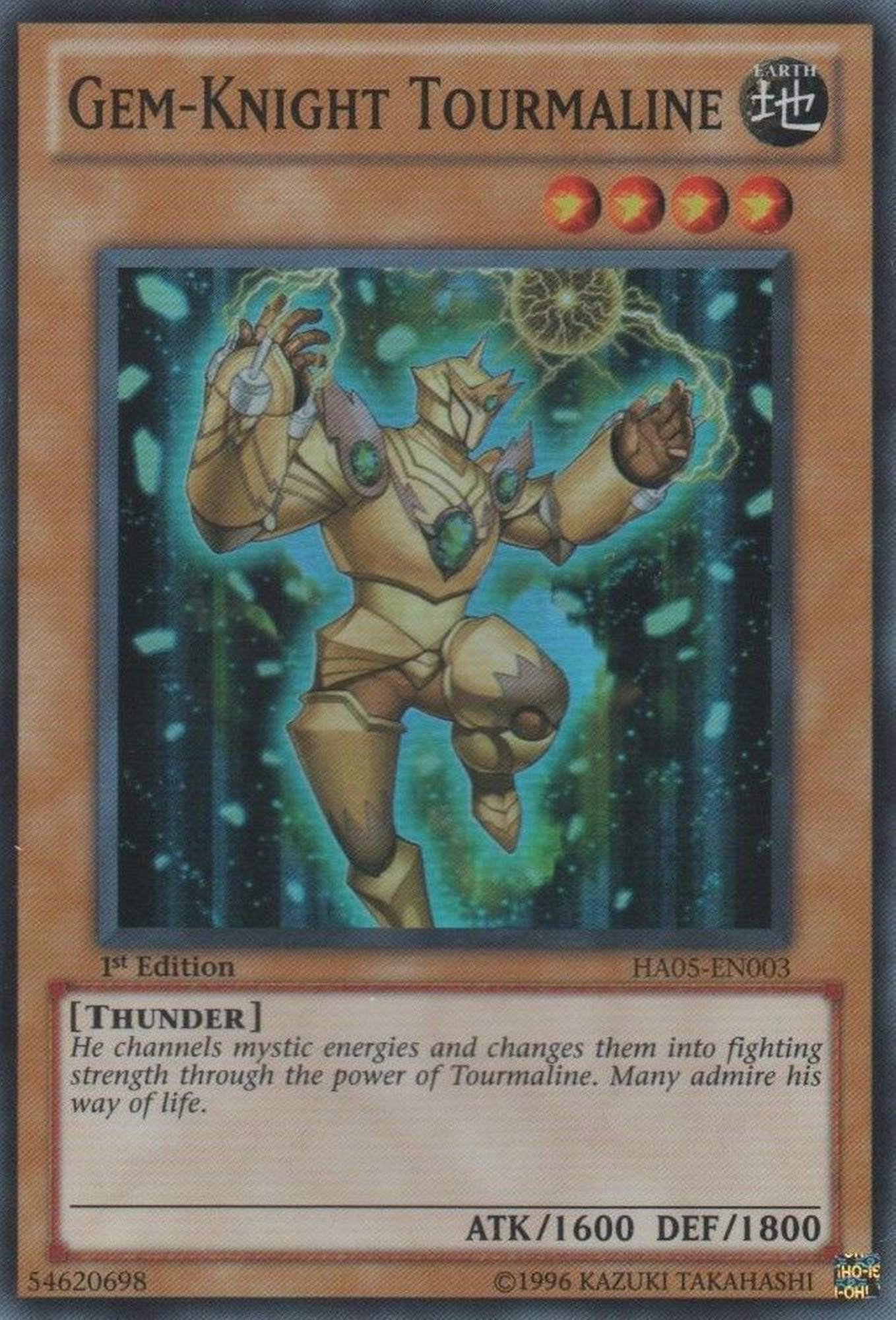 Gem-Knight Tourmaline [HA05-EN003] Super Rare | Jomio and Rueliete's Cards and Comics