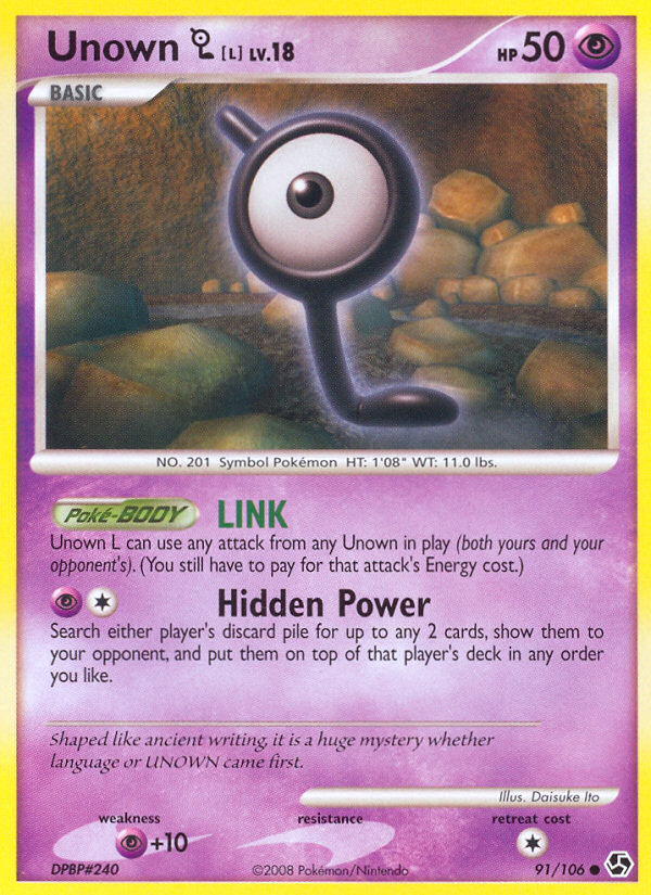 Unown L (91/106) [Diamond & Pearl: Great Encounters] | Jomio and Rueliete's Cards and Comics