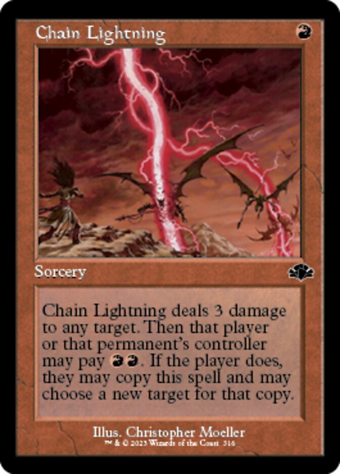 Chain Lightning (Retro) [Dominaria Remastered] | Jomio and Rueliete's Cards and Comics
