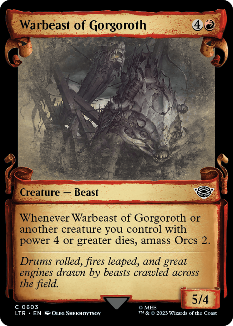 Warbeast of Gorgoroth [The Lord of the Rings: Tales of Middle-Earth Showcase Scrolls] | Jomio and Rueliete's Cards and Comics