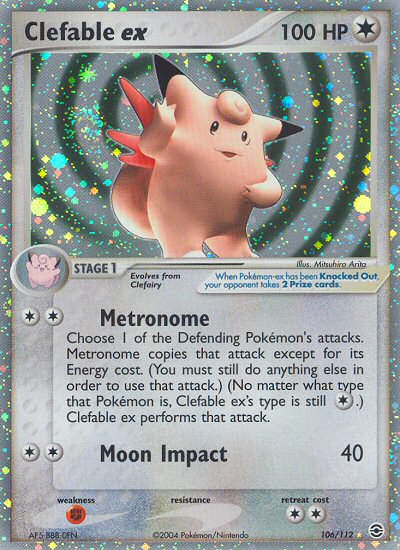Clefable ex (106/112) [EX: FireRed & LeafGreen] | Jomio and Rueliete's Cards and Comics