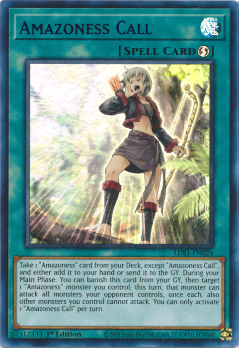 Amazoness Call (Blue) [LDS1-EN024] Ultra Rare | Jomio and Rueliete's Cards and Comics