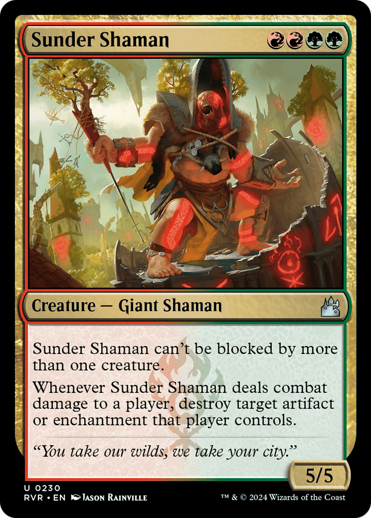 Sunder Shaman [Ravnica Remastered] | Jomio and Rueliete's Cards and Comics