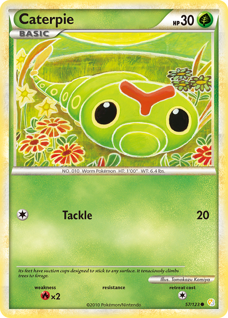 Caterpie (57/123) [HeartGold & SoulSilver: Base Set] | Jomio and Rueliete's Cards and Comics