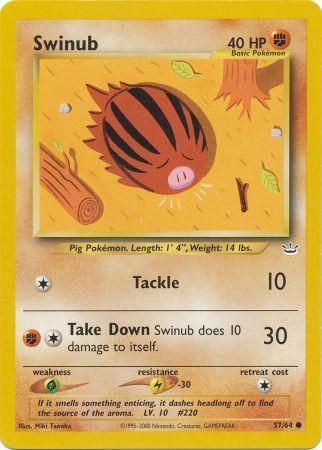 Swinub (57/64) [Neo Revelation Unlimited] | Jomio and Rueliete's Cards and Comics