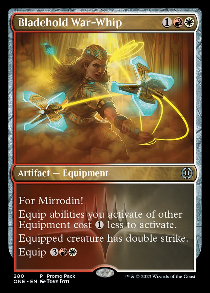 Bladehold War-Whip (Promo Pack) [Phyrexia: All Will Be One Promos] | Jomio and Rueliete's Cards and Comics