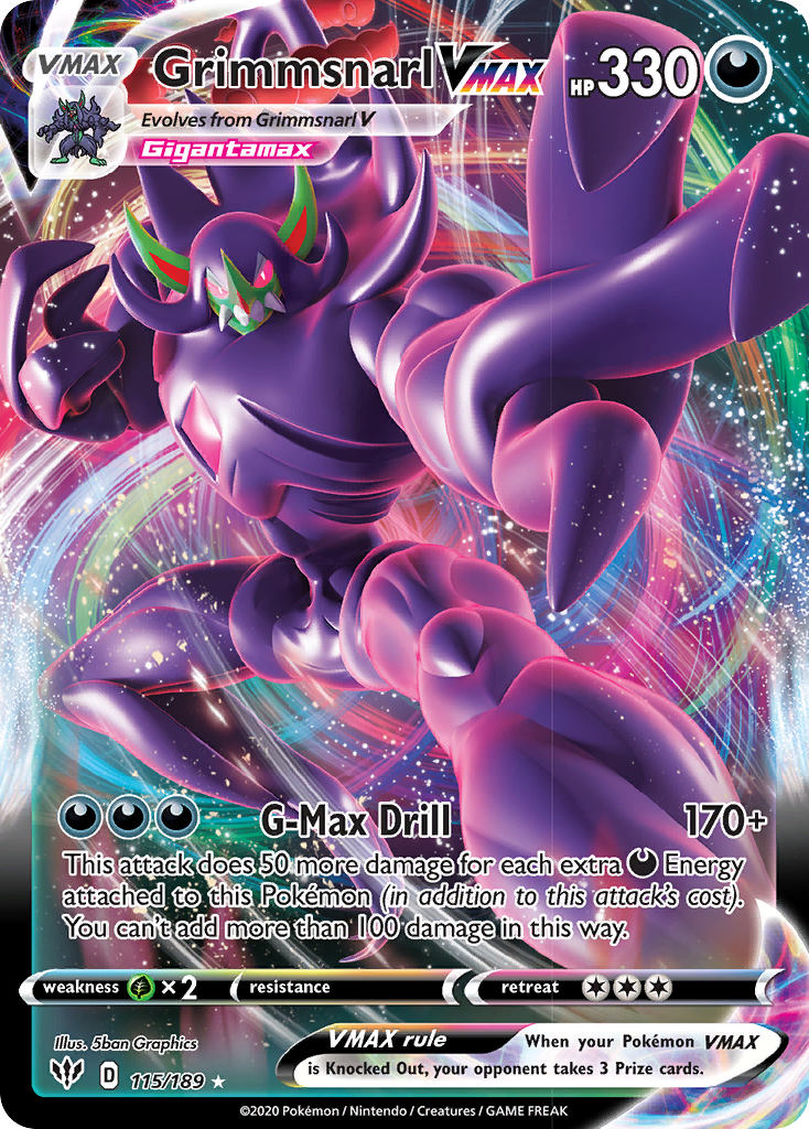 Grimmsnarl VMAX (115/189) [Sword & Shield: Darkness Ablaze] | Jomio and Rueliete's Cards and Comics