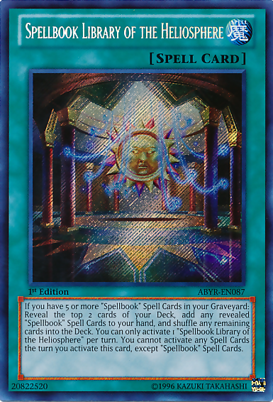 Spellbook Library of the Heliosphere [ABYR-EN087] Secret Rare | Jomio and Rueliete's Cards and Comics