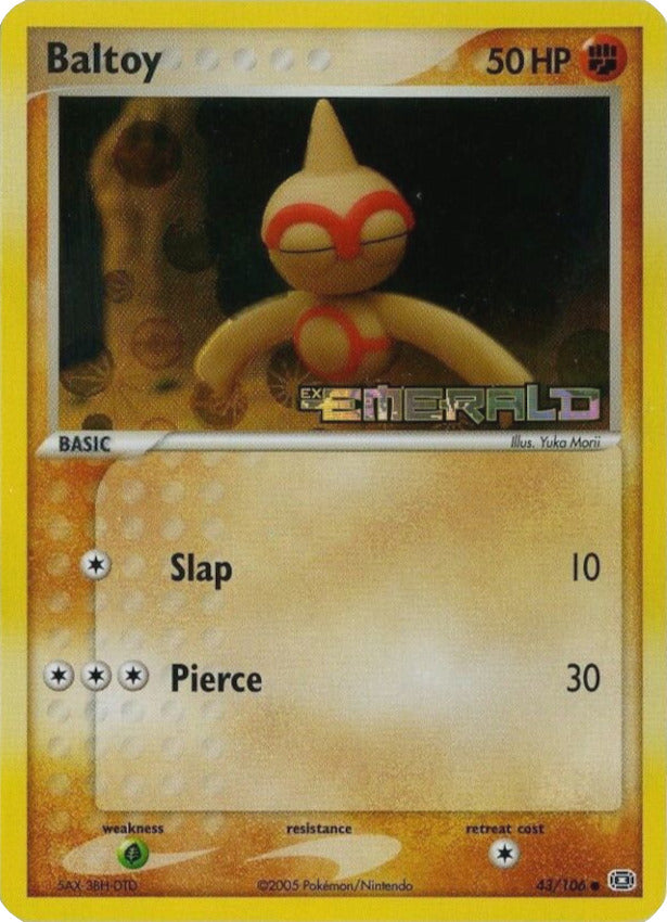 Baltoy (43/106) (Stamped) [EX: Emerald] | Jomio and Rueliete's Cards and Comics