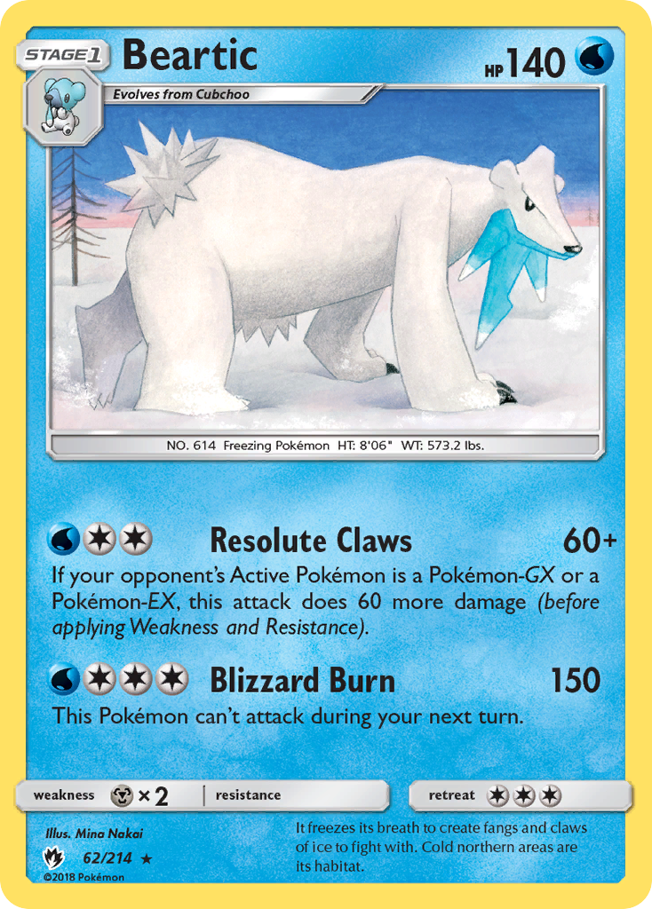 Beartic (62/214) [Sun & Moon: Lost Thunder] | Jomio and Rueliete's Cards and Comics