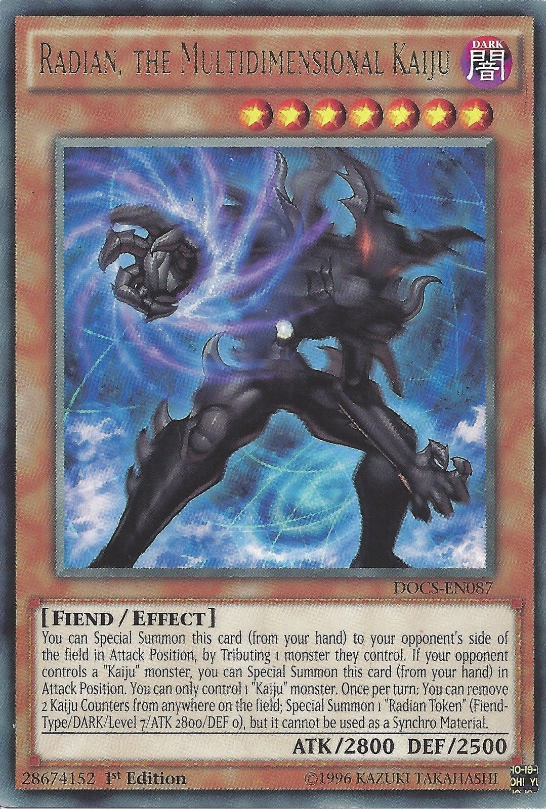 Radian, the Multidimensional Kaiju [DOCS-EN087] Rare | Jomio and Rueliete's Cards and Comics