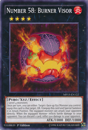 Number 58: Burner Visor [MP15-EN122] Common | Jomio and Rueliete's Cards and Comics