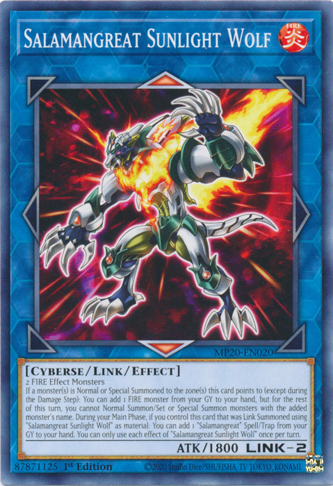 Salamangreat Sunlight Wolf [MP20-EN020] Common | Jomio and Rueliete's Cards and Comics