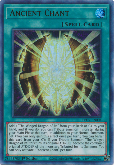 Ancient Chant [LED7-EN004] Ultra Rare | Jomio and Rueliete's Cards and Comics