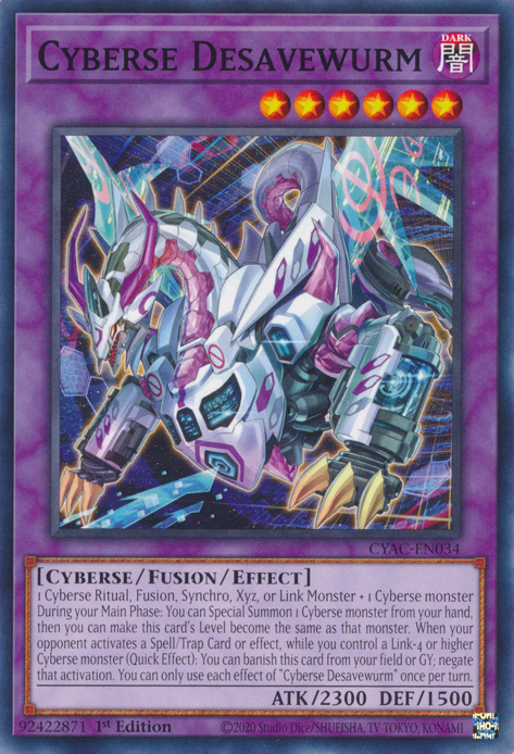 Cyberse Desavewurm [CYAC-EN034] Common | Jomio and Rueliete's Cards and Comics