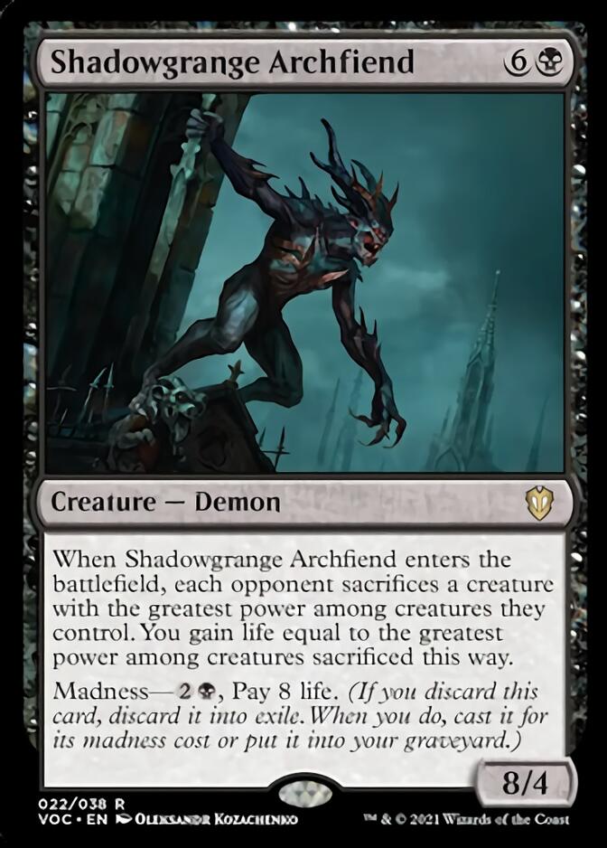 Shadowgrange Archfiend [Innistrad: Crimson Vow Commander] | Jomio and Rueliete's Cards and Comics