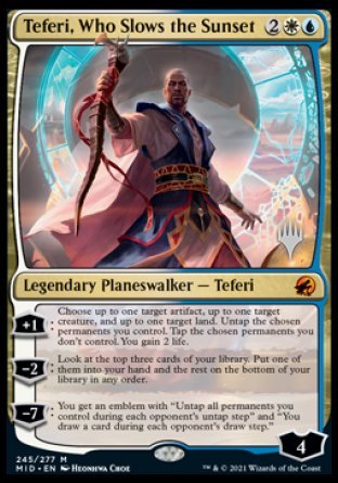 Teferi, Who Slows the Sunset (Promo Pack) [Innistrad: Midnight Hunt Promos] | Jomio and Rueliete's Cards and Comics