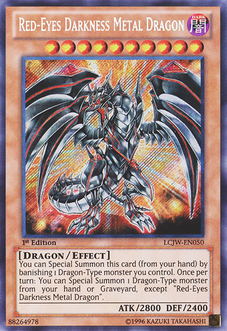 Red-Eyes Darkness Metal Dragon [LCJW-EN050] Secret Rare | Jomio and Rueliete's Cards and Comics