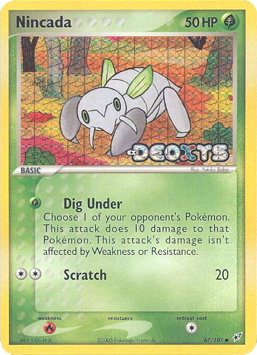 Nincada (67/107) (Stamped) [EX: Deoxys] | Jomio and Rueliete's Cards and Comics
