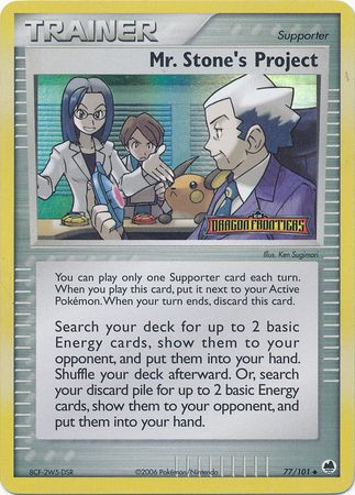 Mr. Stone's Project (77/101) (Stamped) [EX: Dragon Frontiers] | Jomio and Rueliete's Cards and Comics