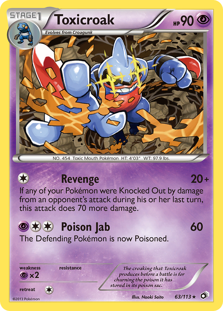 Toxicroak (63/113) [Black & White: Legendary Treasures] | Jomio and Rueliete's Cards and Comics