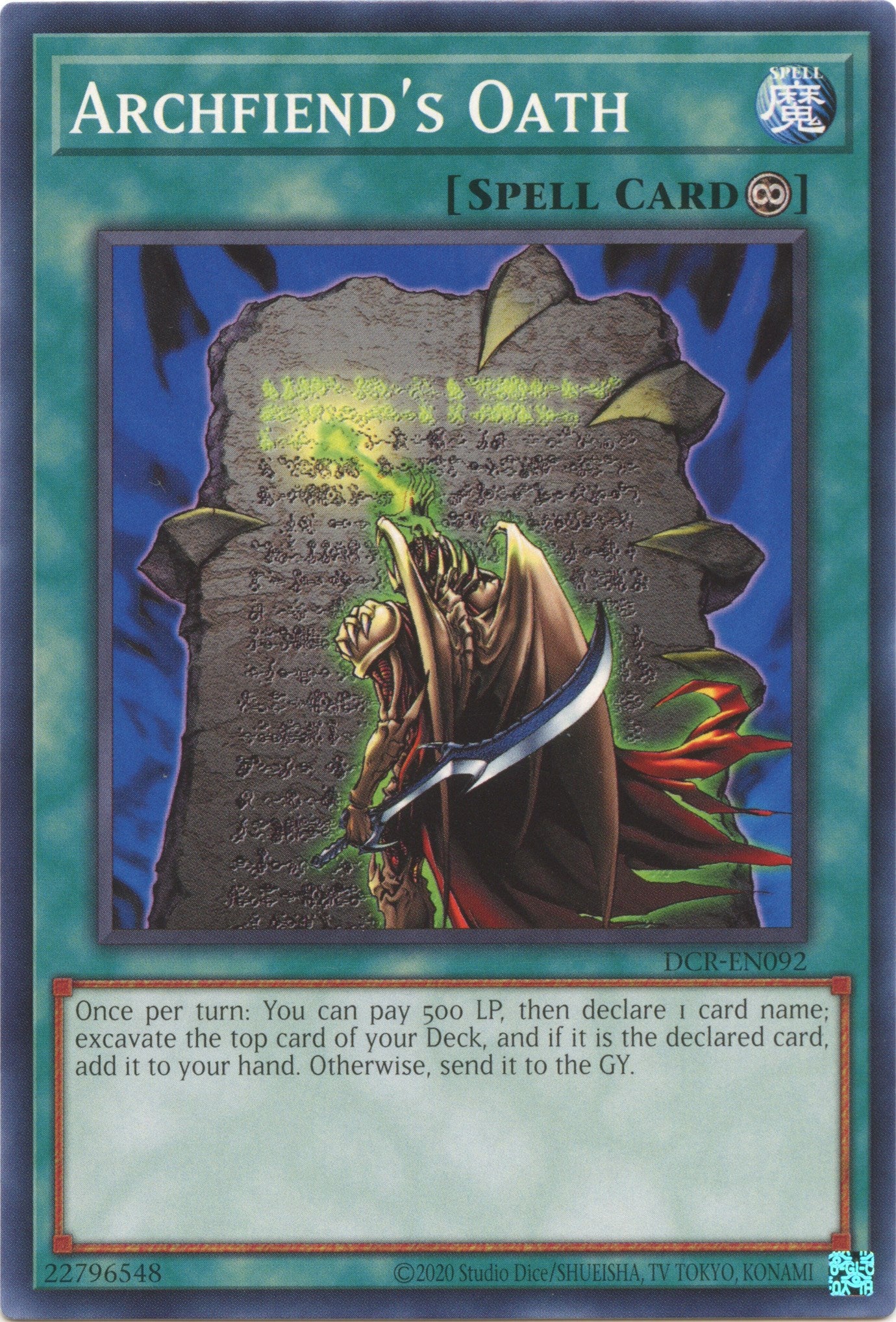 Archfiend's Oath (25th Anniversary) [DCR-EN092] Common | Jomio and Rueliete's Cards and Comics