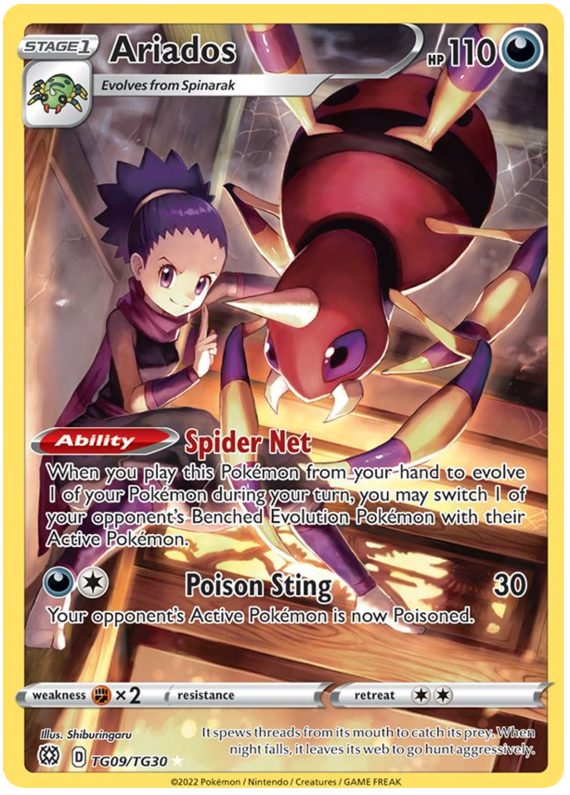 Ariados (TG09/TG30) [Sword & Shield: Brilliant Stars] | Jomio and Rueliete's Cards and Comics