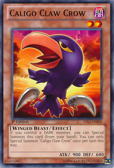 Caligo Claw Crow [YS13-EN008] Common | Jomio and Rueliete's Cards and Comics