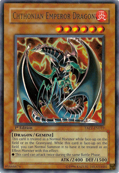 Chthonian Emperor Dragon [TAEV-EN019] Ultra Rare | Jomio and Rueliete's Cards and Comics