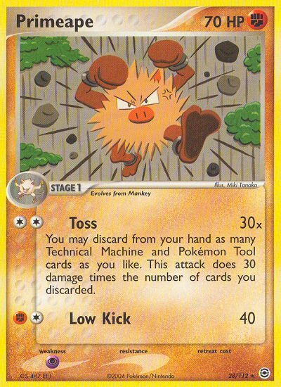 Primeape (28/112) [EX: FireRed & LeafGreen] | Jomio and Rueliete's Cards and Comics