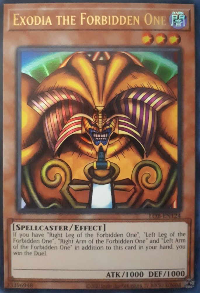 Exodia the Forbidden One (25th Anniversary) [LOB-EN124] Ultra Rare | Jomio and Rueliete's Cards and Comics