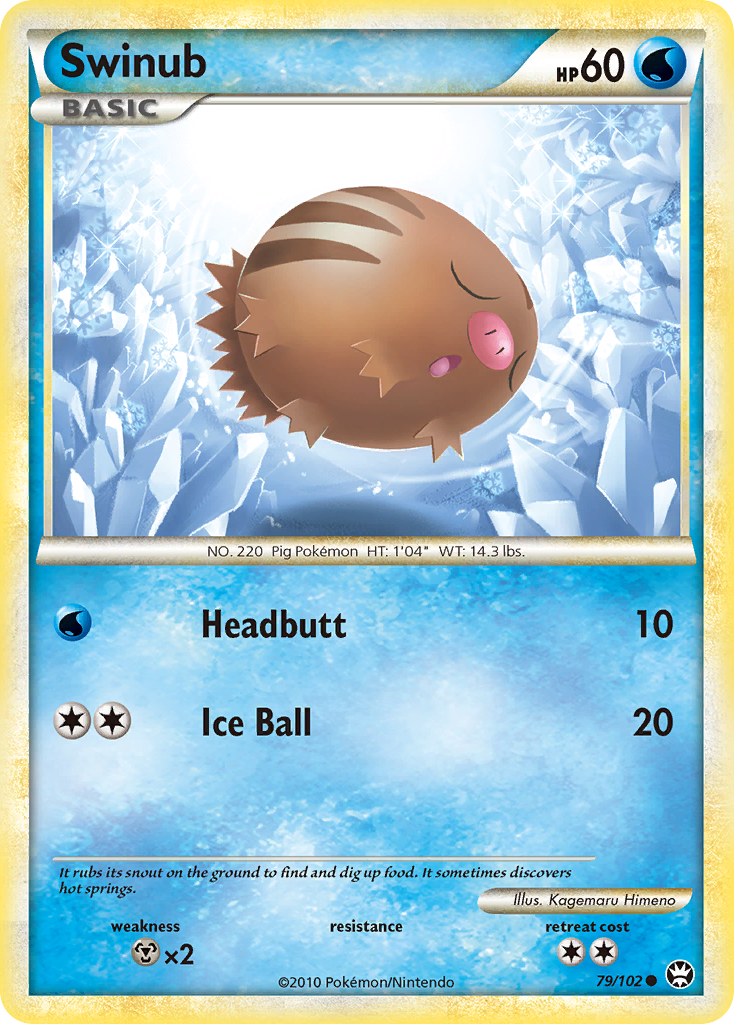 Swinub (79/102) [HeartGold & SoulSilver: Triumphant] | Jomio and Rueliete's Cards and Comics