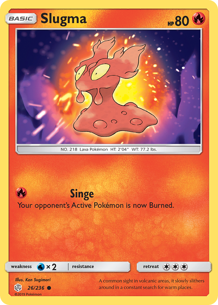 Slugma (26/236) [Sun & Moon: Cosmic Eclipse] | Jomio and Rueliete's Cards and Comics