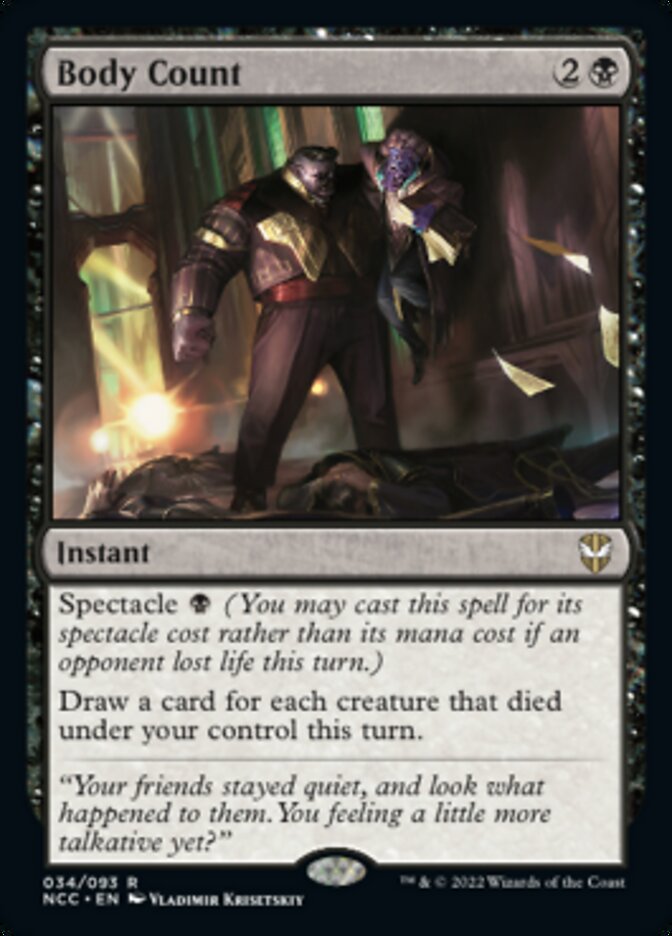 Body Count [Streets of New Capenna Commander] | Jomio and Rueliete's Cards and Comics