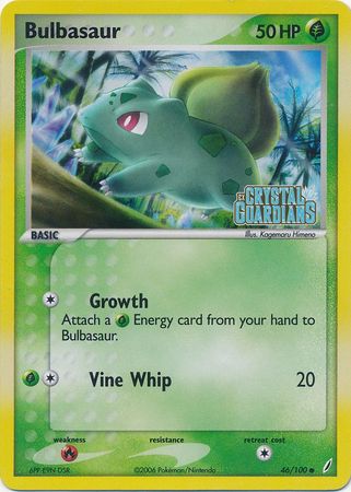 Bulbasaur (46/100) (Stamped) [EX: Crystal Guardians] | Jomio and Rueliete's Cards and Comics
