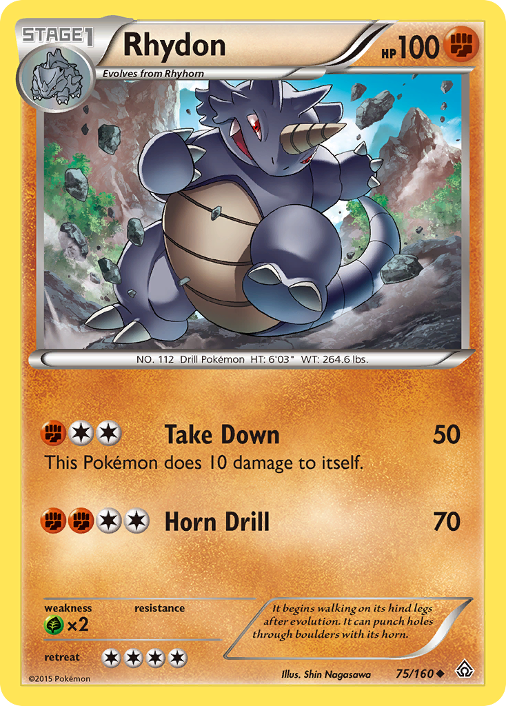 Rhydon (75/160) [XY: Primal Clash] | Jomio and Rueliete's Cards and Comics