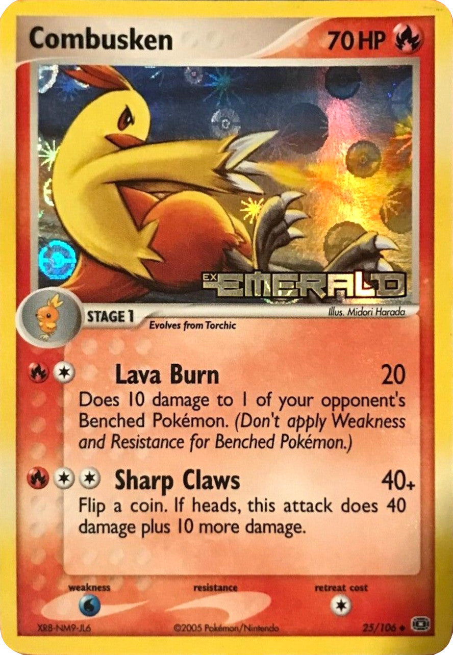 Combusken (25/106) (Stamped) [EX: Emerald] | Jomio and Rueliete's Cards and Comics
