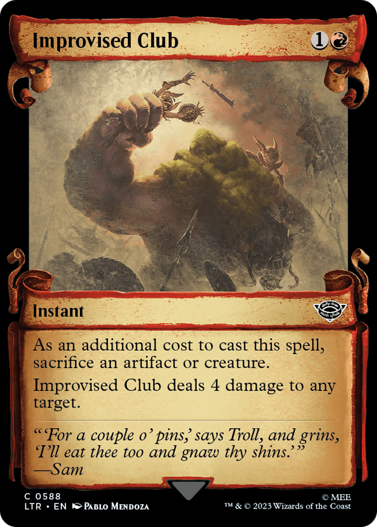 Improvised Club [The Lord of the Rings: Tales of Middle-Earth Showcase Scrolls] | Jomio and Rueliete's Cards and Comics