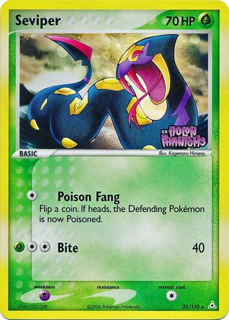 Seviper (32/110) (Stamped) [EX: Holon Phantoms] | Jomio and Rueliete's Cards and Comics