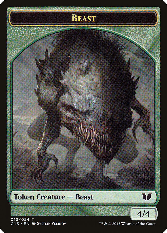 Beast // Snake (017) Double-Sided Token [Commander 2015 Tokens] | Jomio and Rueliete's Cards and Comics