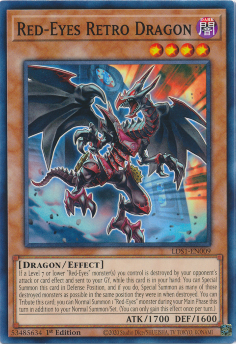 Red-Eyes Retro Dragon [LDS1-EN009] Common | Jomio and Rueliete's Cards and Comics