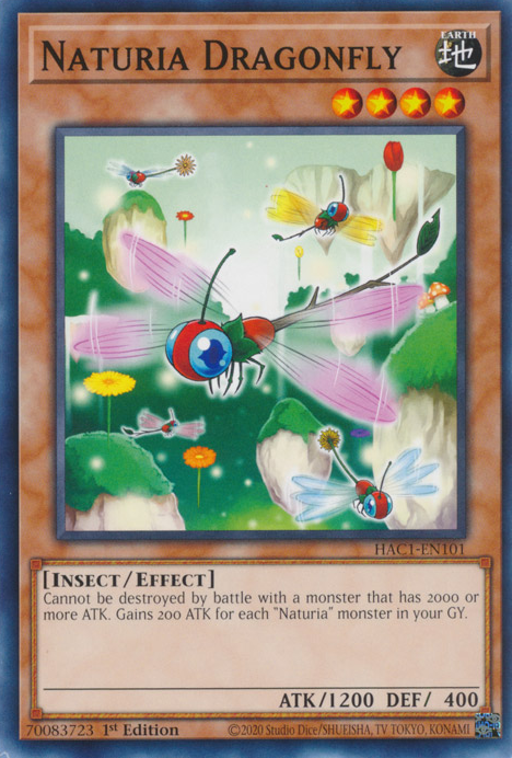 Naturia Dragonfly [HAC1-EN101] Common | Jomio and Rueliete's Cards and Comics