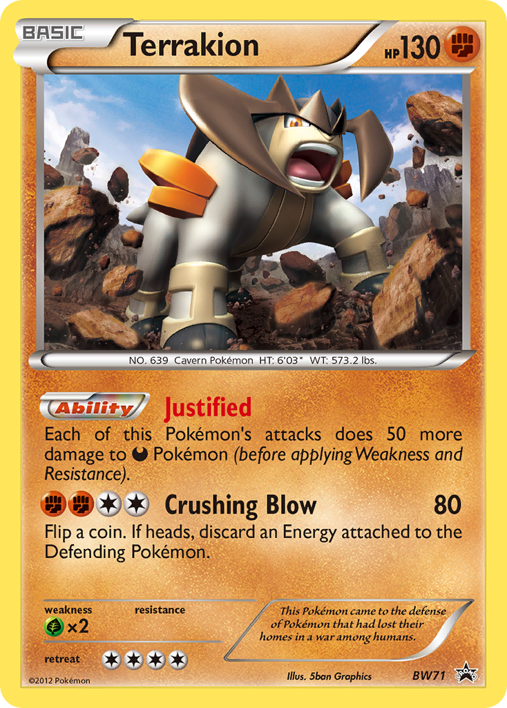 Terrakion (BW71) [Black & White: Black Star Promos] | Jomio and Rueliete's Cards and Comics
