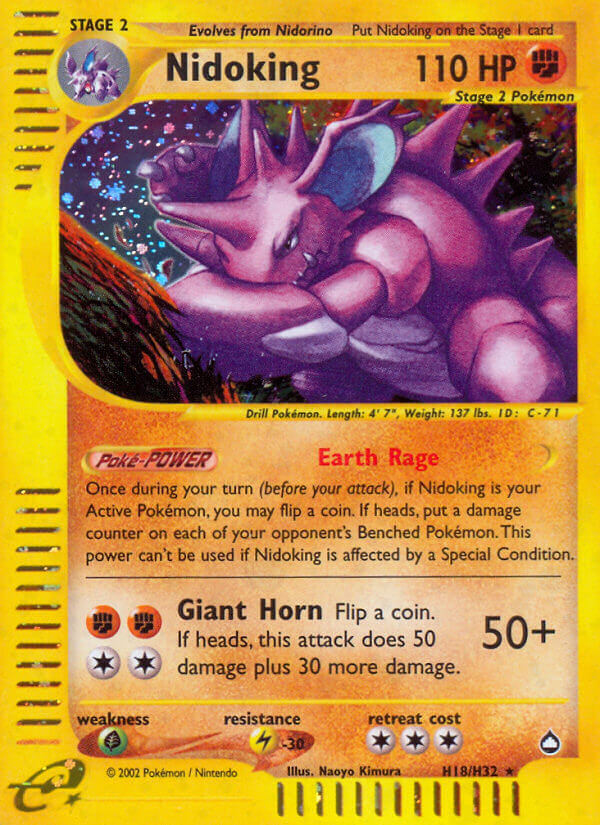 Nidoking (H18/H32) [Aquapolis] | Jomio and Rueliete's Cards and Comics