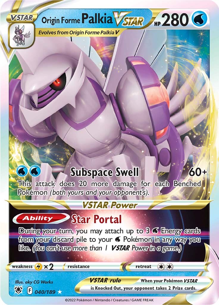 Origin Forme Palkia VSTAR (040/189) [Sword & Shield: Astral Radiance] | Jomio and Rueliete's Cards and Comics