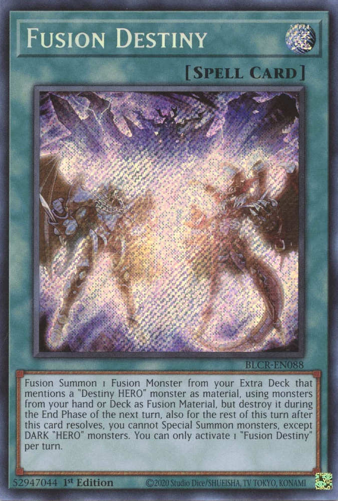 Fusion Destiny [BLCR-EN088] Secret Rare | Jomio and Rueliete's Cards and Comics
